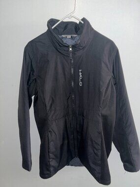 Port Authority Black Zip Up Jacket Womens' XL Windbreaker Style